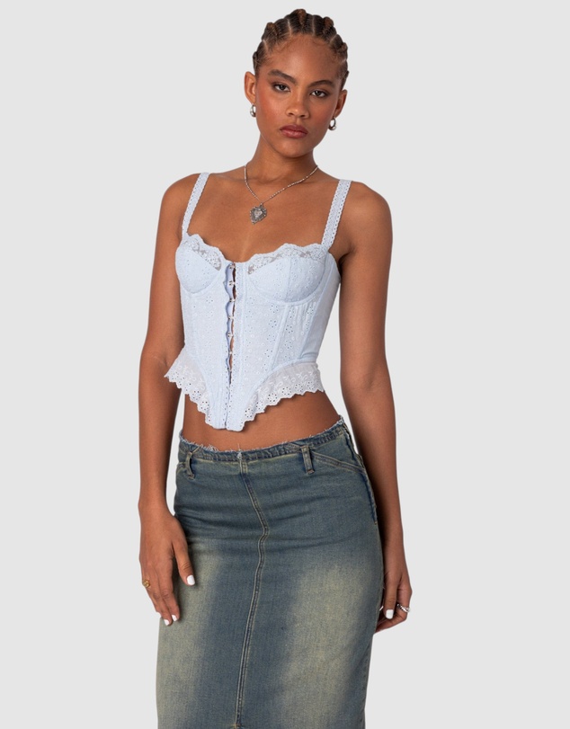 EDIKTED - Asteria Eyelet Corset