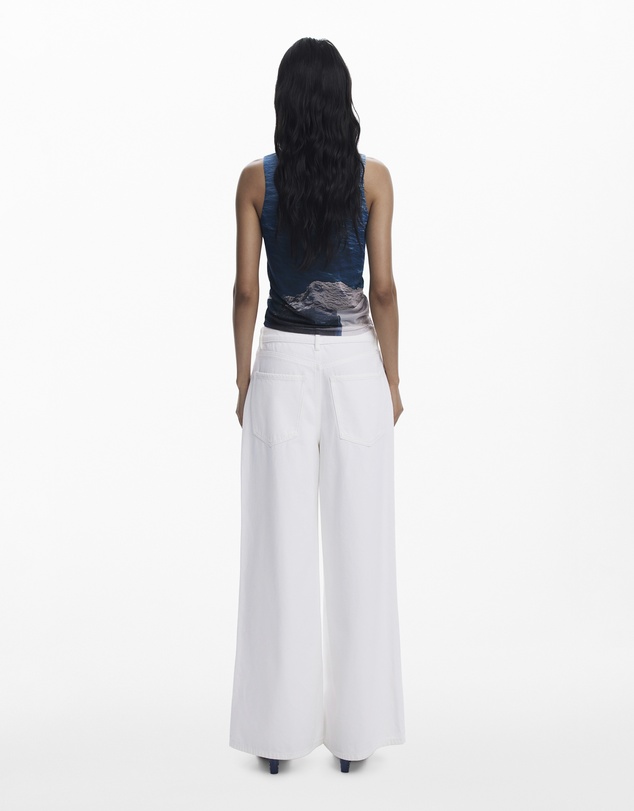 Desigual - Sleeveless book print T- shirt