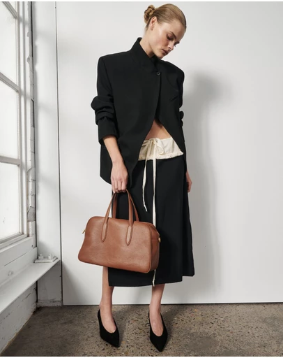 VESTIRSI - Vera Cognac Medium Bowler Bag