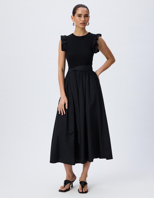 Tussah - Chloe Flutter Sleeve Midi Dress