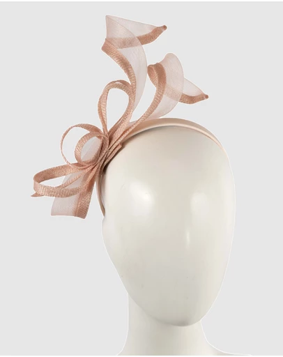 Max Alexander - Small Blush Sinamay Loops Fascinator