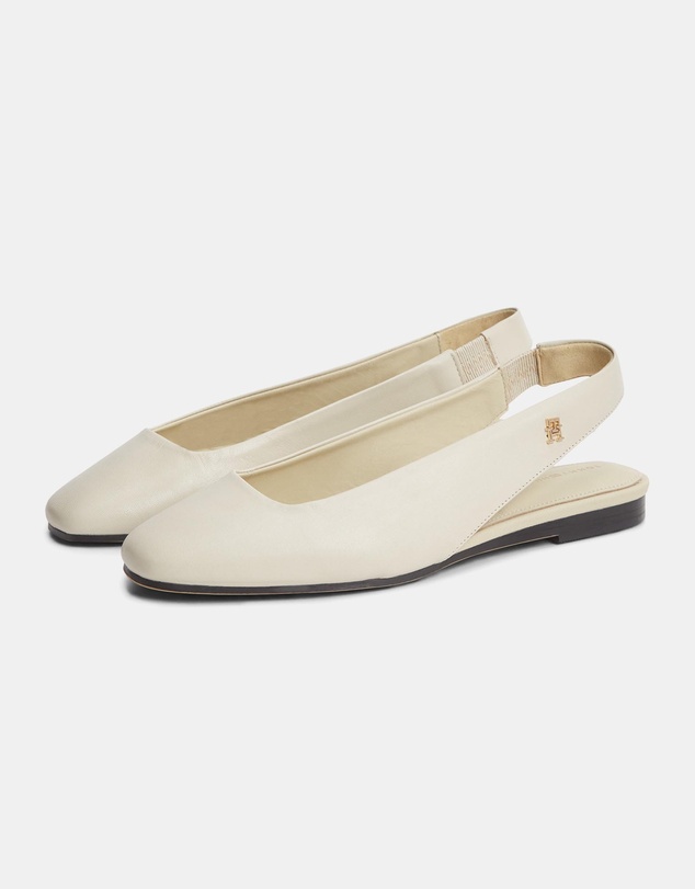 Tommy Hilfiger - Lana Leather Sling Back Ballerina Flats - Women's