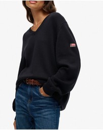 Superdry - Oversized V Neck Jumper