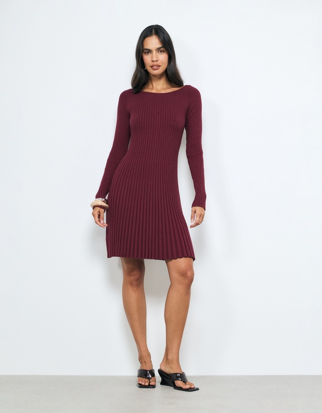 AERE - Leni Organic Cotton Knit Mini Dress