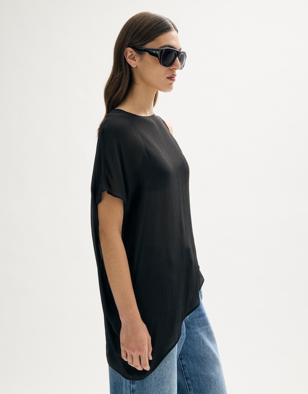 Minima Esenciales - Nila Draped Asymmetrical Top