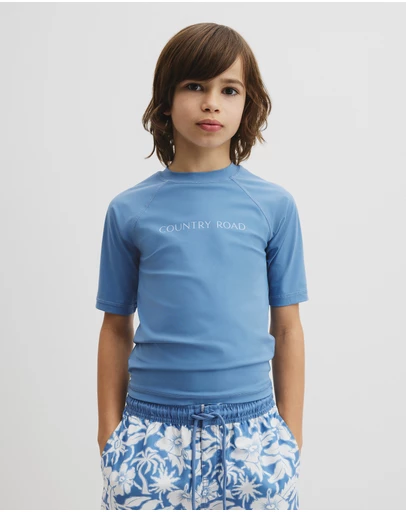 Country Road - Teen Short Sleeve Logo Rash Vest