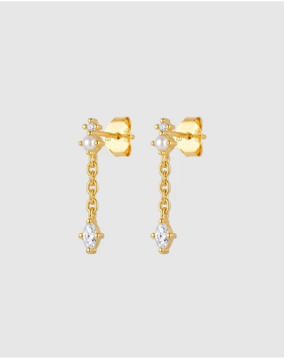 HOUSE OF SLANI - Pia Dainty Gold Drop Earrings