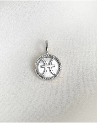 Wanderlust + Co - Pisces Zodiac Mother of Pearl 925 Sterling Silver Pendant