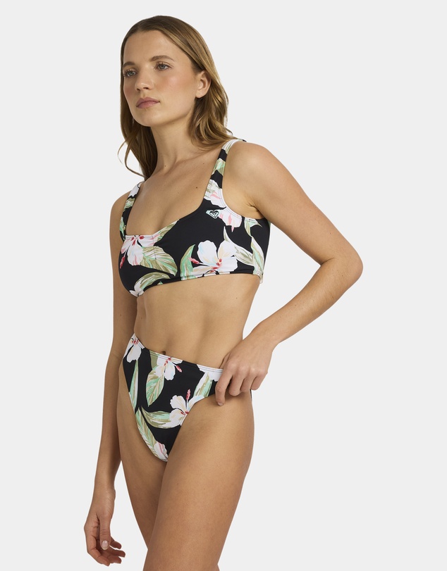 Roxy - Womens Printed Essentials Mid Waist Moderate Bikini Bottom