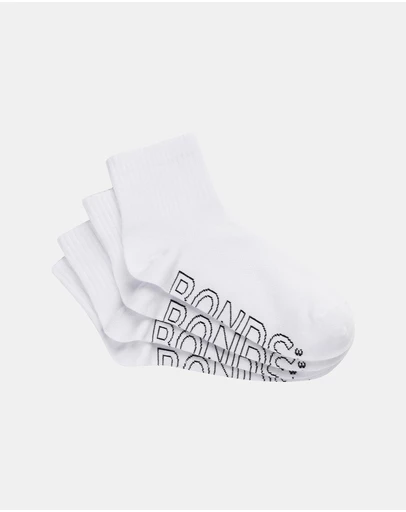 Bonds - 4-Pack Logo Lightweight Quarter Crew Socks