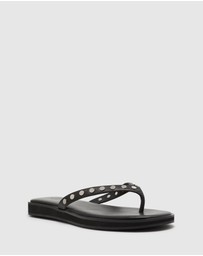 Nakedvice - The Tahnee Black Studded Thong