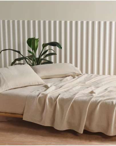 Linen House - Nimes Pure Linen Flat Sheet