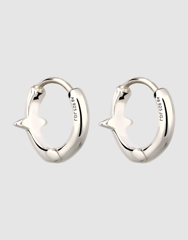 Kuzzoi - ICONIC EXCLUSIVE - Earrings Male Creole Star 925 Sterling Silver