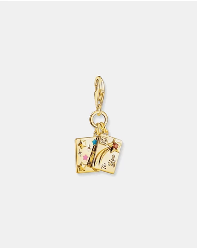 THOMAS SABO - Yellow-Gold Plated Wish Upon A Star Letter Charm