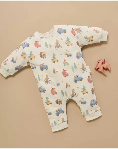 Purebaby - Fleecy Track Growsuit -Kids-Babies