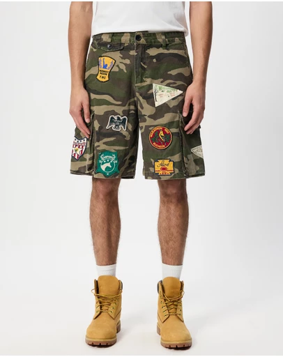 Found - Camo Patchwork Cargo Shorts