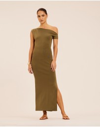 AERE - Lyra Draped Knit Dress