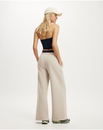 Cotton On Body Active - Plush Tie Waist Wide Leg Sweatpants