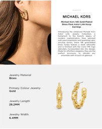 Michael Kors - Premium Gold Tone Earring