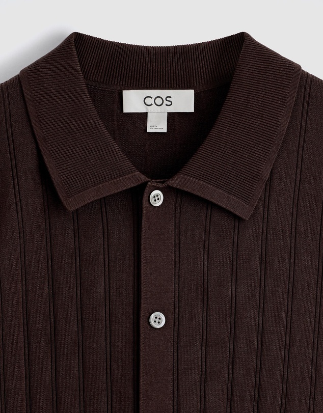 COS - Ribbed-Knit Cotton Shirt