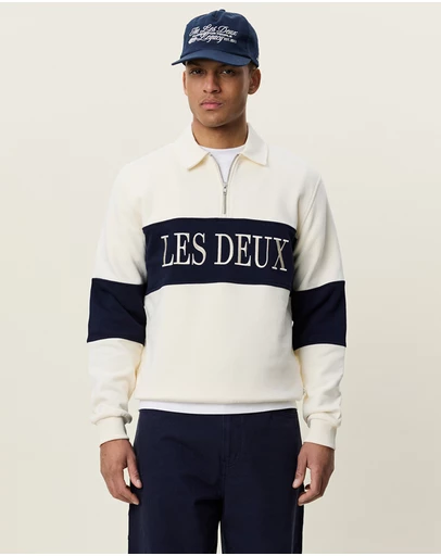 Les Deux - Zipper Rugby Sweatshirt