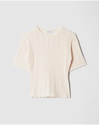 & Other Stories - Pointelle Knit T-Shirt