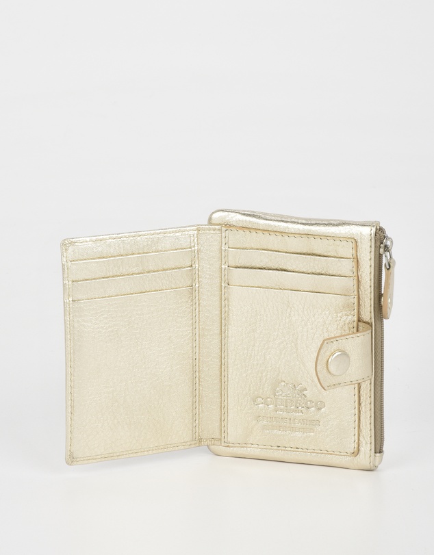 Cobb & Co - Collins Metallic RFID Safe Leather Wallet and Coin Purse