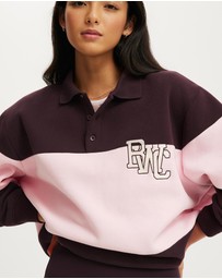 Cotton On Body Active - Plush Graphic Rugby Sweatshirt