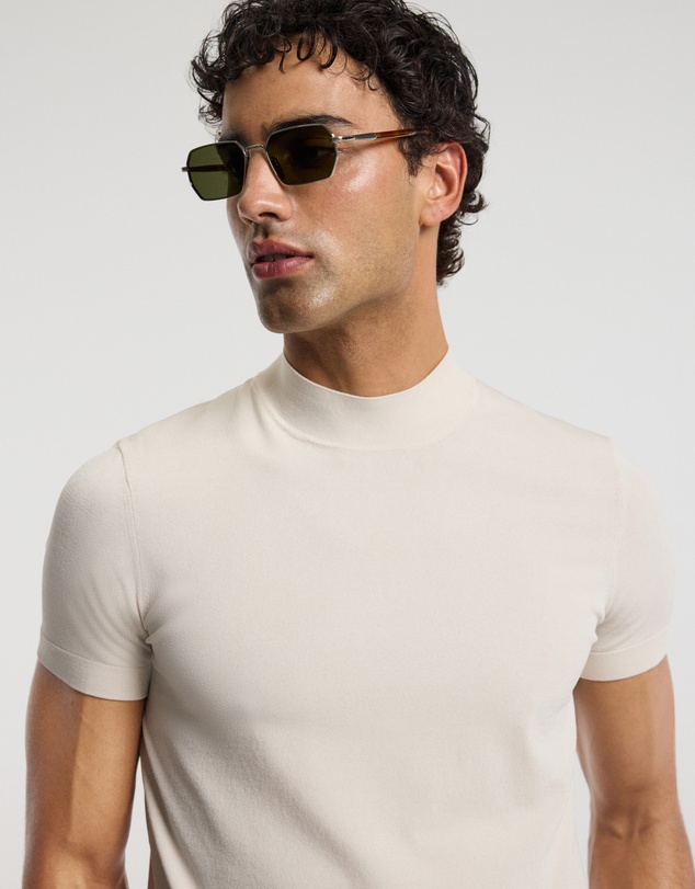 Calibre - Slim Tech Knit T-shirt Parchment