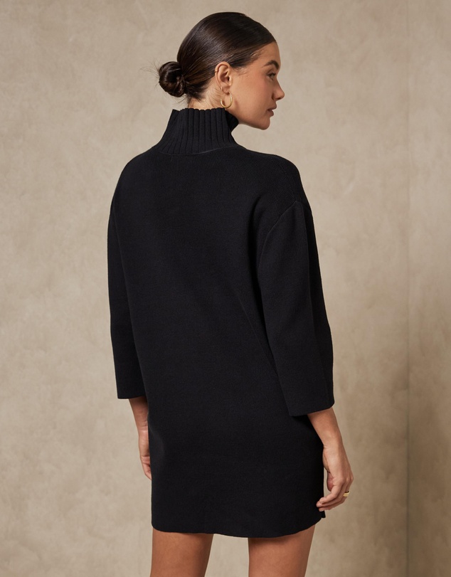 AERE - Emma Organic Cotton Knit Cocoon Dress