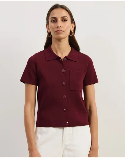 Atmos&Here - Sana Short Sleeve Knit Cardigan