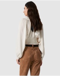 & Other Stories - Smocked Puff-Sleeve Blouse