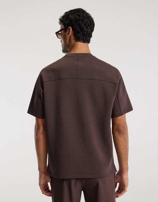 Calibre - Relaxed Fit Logo Sweat T-shirt Mocha
