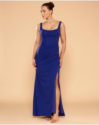 CATHERINE FERRARO - Elena Square Neck Gown