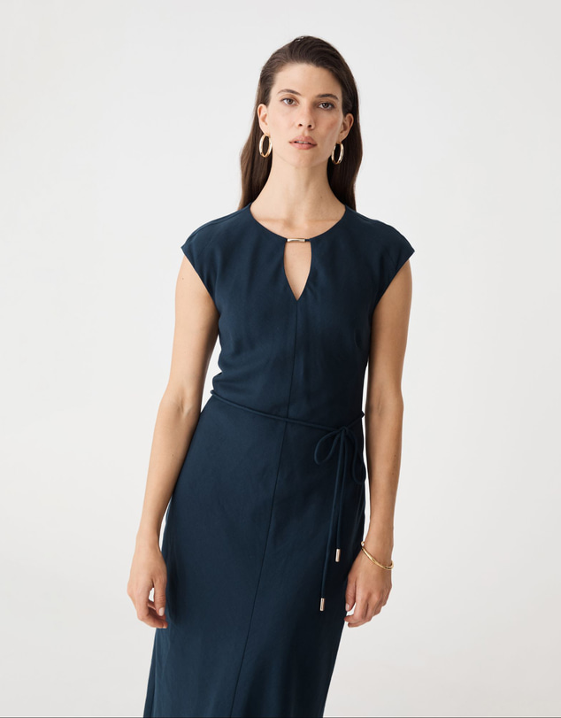 Forcast - Phoebe Linen Blend Maxi Dress