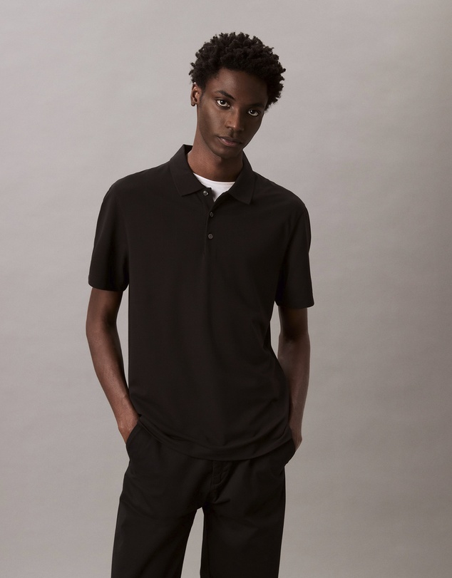 Calvin Klein - Tonal Stripe Jacquard Polo Shirt