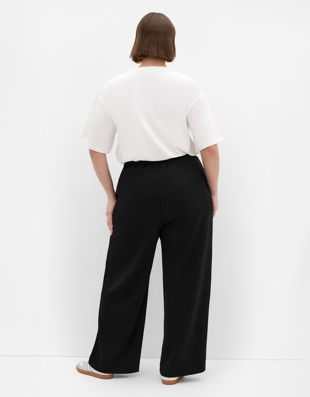 City Chic - Plus size Mae Wide Leg Jogger - black