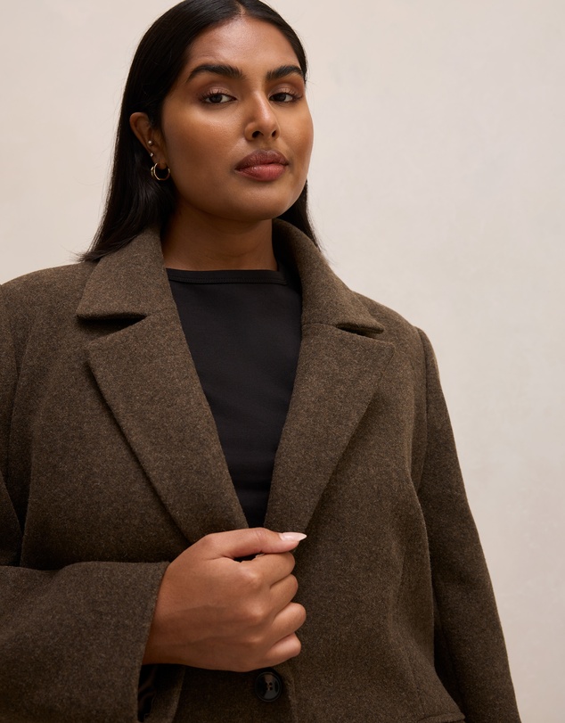 Forever New Curve - Liana Curve Long Coatigan
