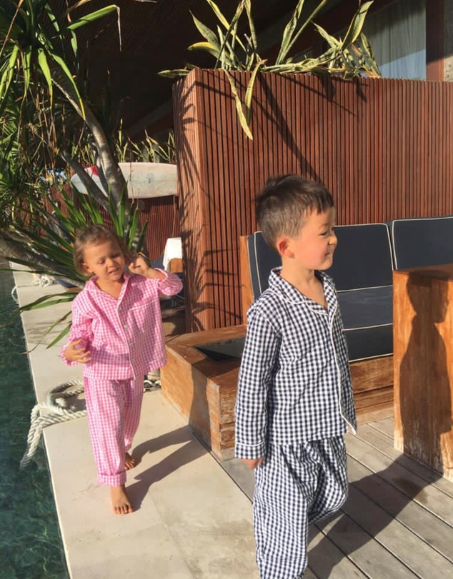 Sant And Abel - Kids Hepburn Gingham Navy PJ Set