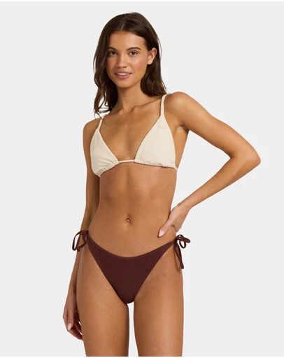 Roxy - Womens Palm Shadows Tie Side High Leg Cheeky Bikini Bottom
