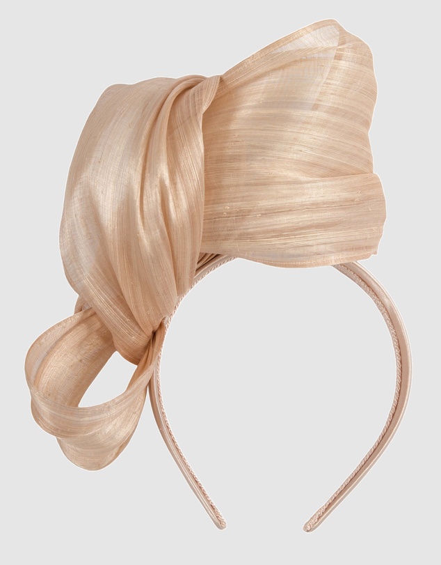 Fillies Collection - Bespoke Nude Bow Racing Fascinator