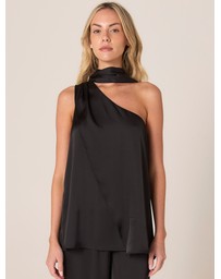 Fate + Becker - Dahlia Satin One Shoulder Top