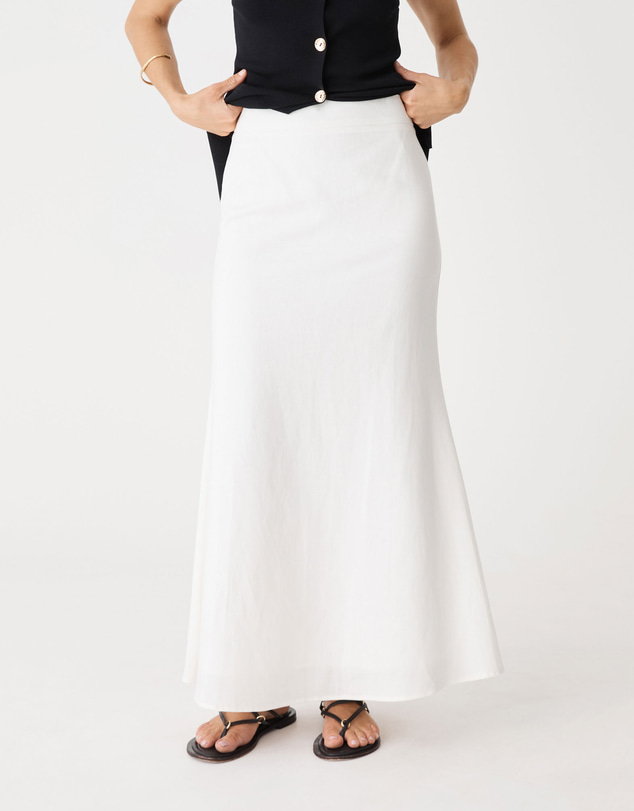 Forcast - Amelia Linen Blend Maxi Skirt