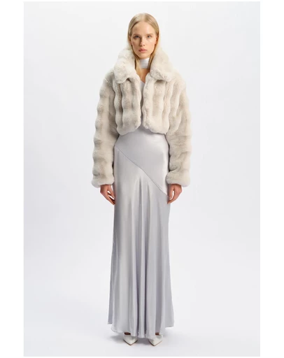 Bardot - Athera Cropped Faux Fur Jacket