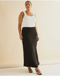 Atmos&Here Curvy - Nya Slip Maxi Skirt