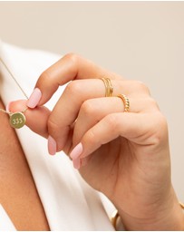 Mestige - Croissant Ring - 18K Gold Plated