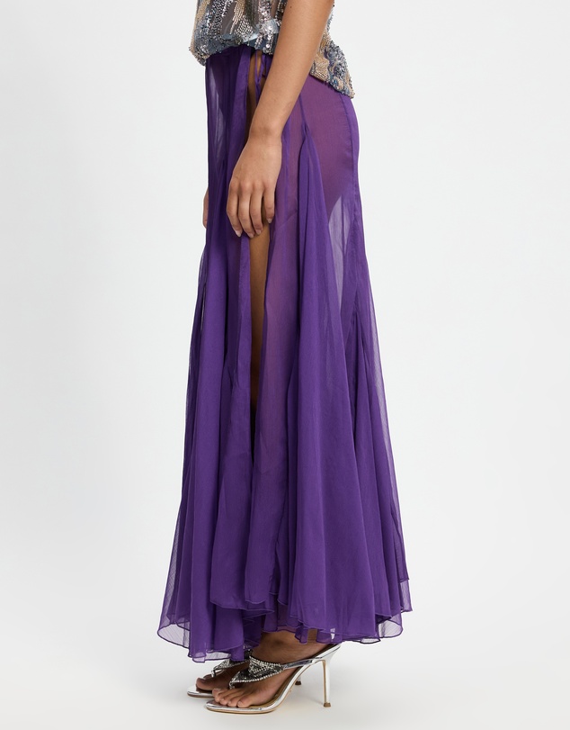Jaded London - Godet Maxi Skirt With Tie