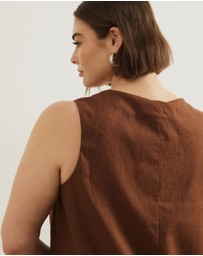 Atmos&Here Curvy - Luna Linen Blend Mini Dress