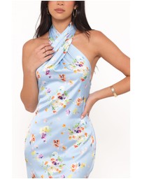Petal & Pup - Mila Halterneck Maxi Dress - Cornflower Blue Floral