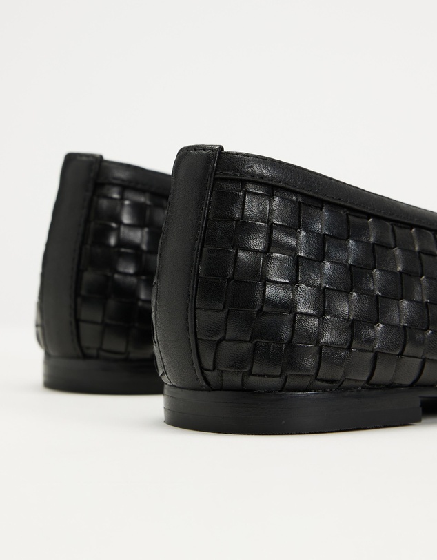 AERE - Woven Leather Ballet Flats